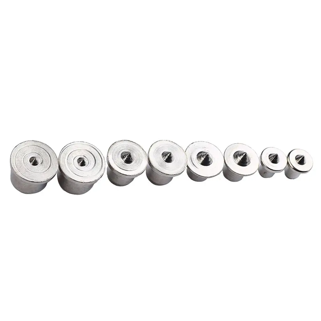 8Pieces A3+ Chrome Solid Dowel Drill Centre Point Wood 6mm 8mm 10mm 13mm Dowel Tenon Center Tools Set