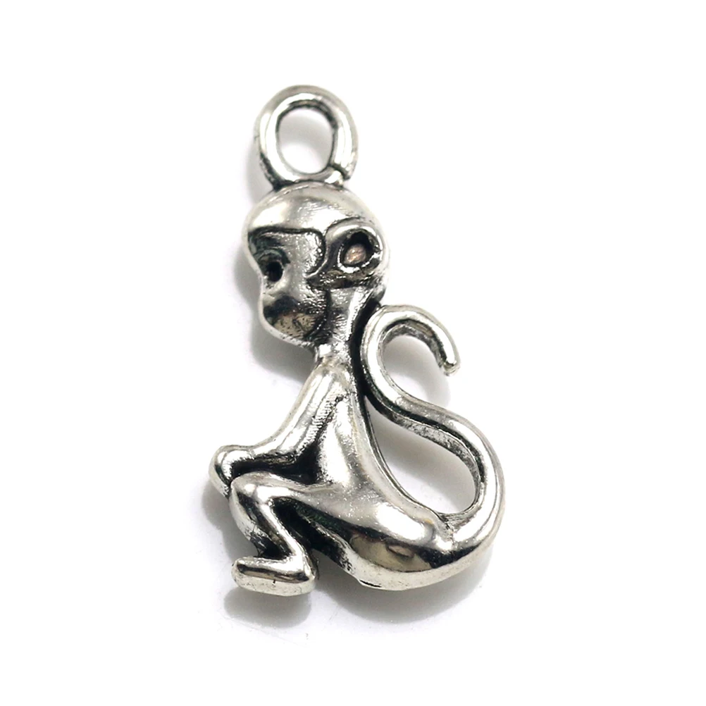 

50pcs Alloy Monkey Pendants Diy Chinese Zodiac Charms Jewelry Making Accessories For Necklace Bracelet Keychain Dangle