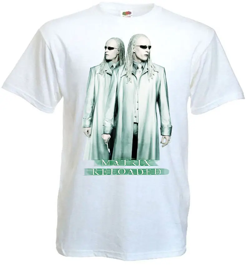 Matrix Reloaded v2 T shirt white movie poster all sizes S 5XL