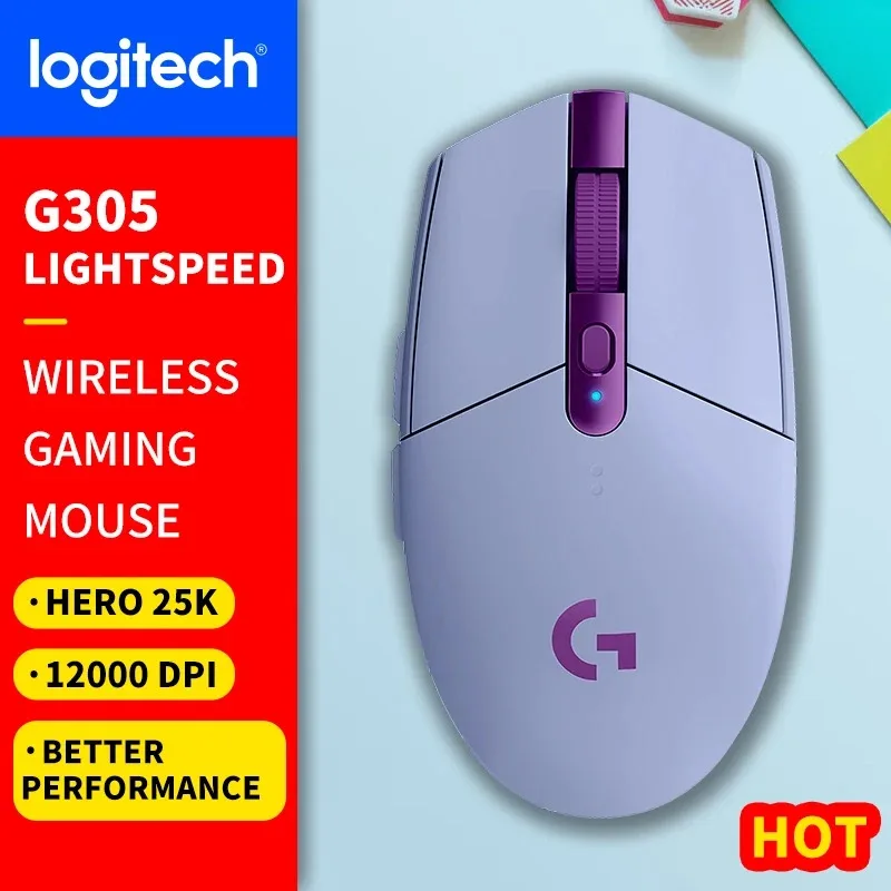 

Logitech G305 Рабочая вечеринка Инструмент для офисной эффективности Двухрежимные киберспортивные игры + Беспроводная бесшумная мышь M221 Эргономичный легкий дизайн