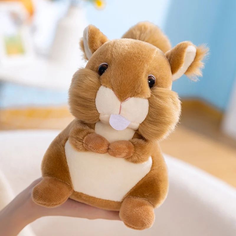 

22cm Simulated Squirrel Plush Toys Soft Stuffed Cartoon Animal Doll Fluffy Squirrel Pillow Nice Birthday Gifts