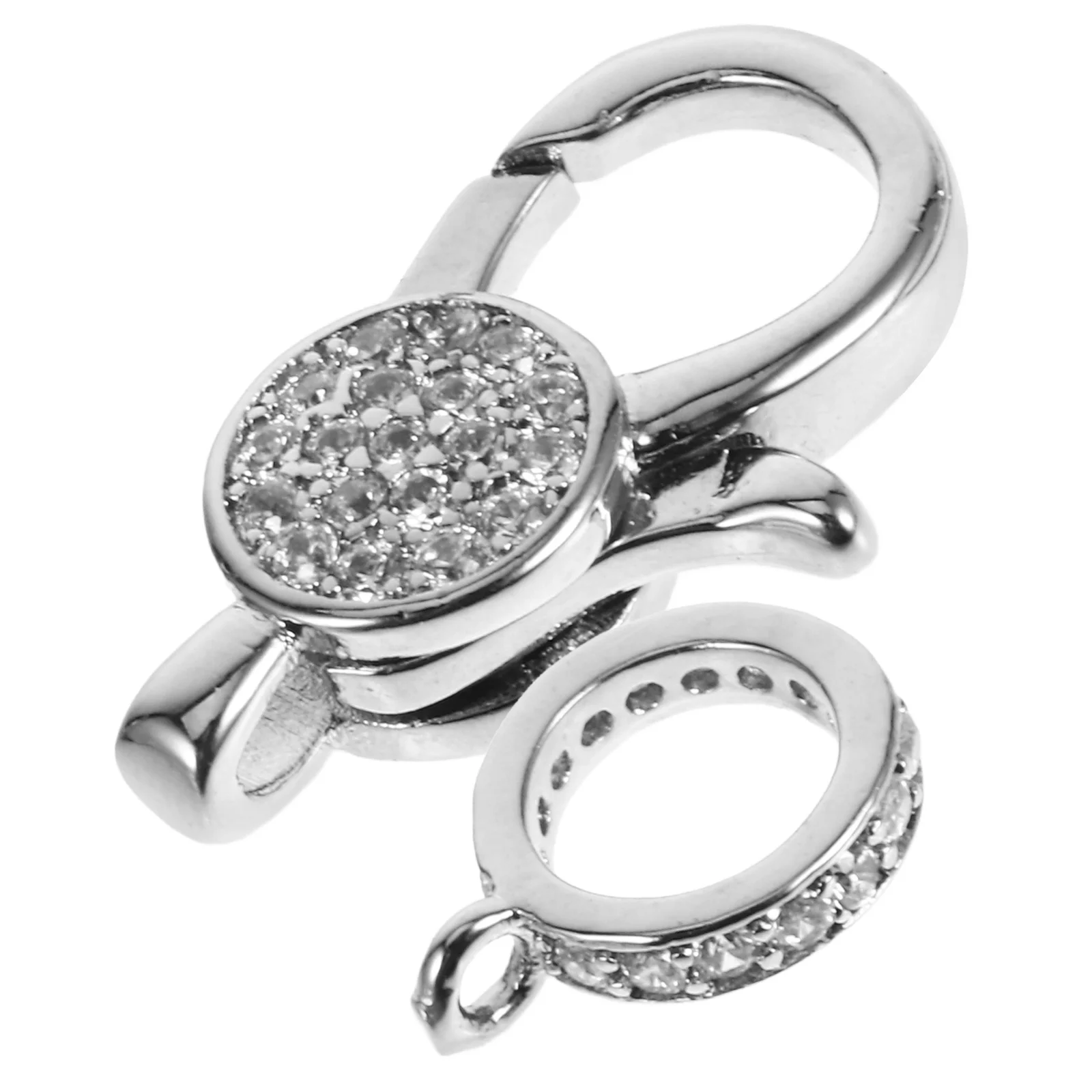 

DIY Jewelry Bead Lobster Clasp Closed Ring Kit Metal Jewelry Connectors Rhinestone Jump Rings for Necklace Buckles Handmade