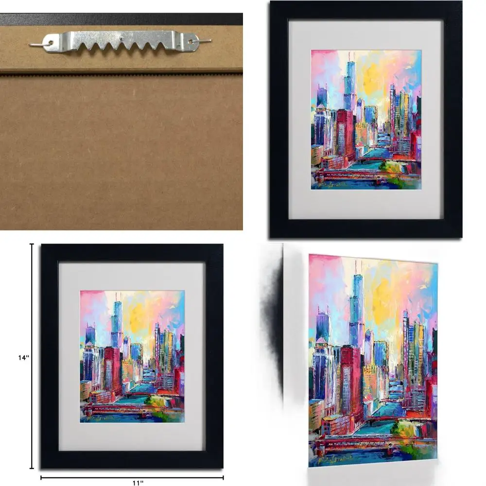 

Trademark Fine Art's 'Chicago 3' by Richard Wallich — настенный декор с матовой рамкой