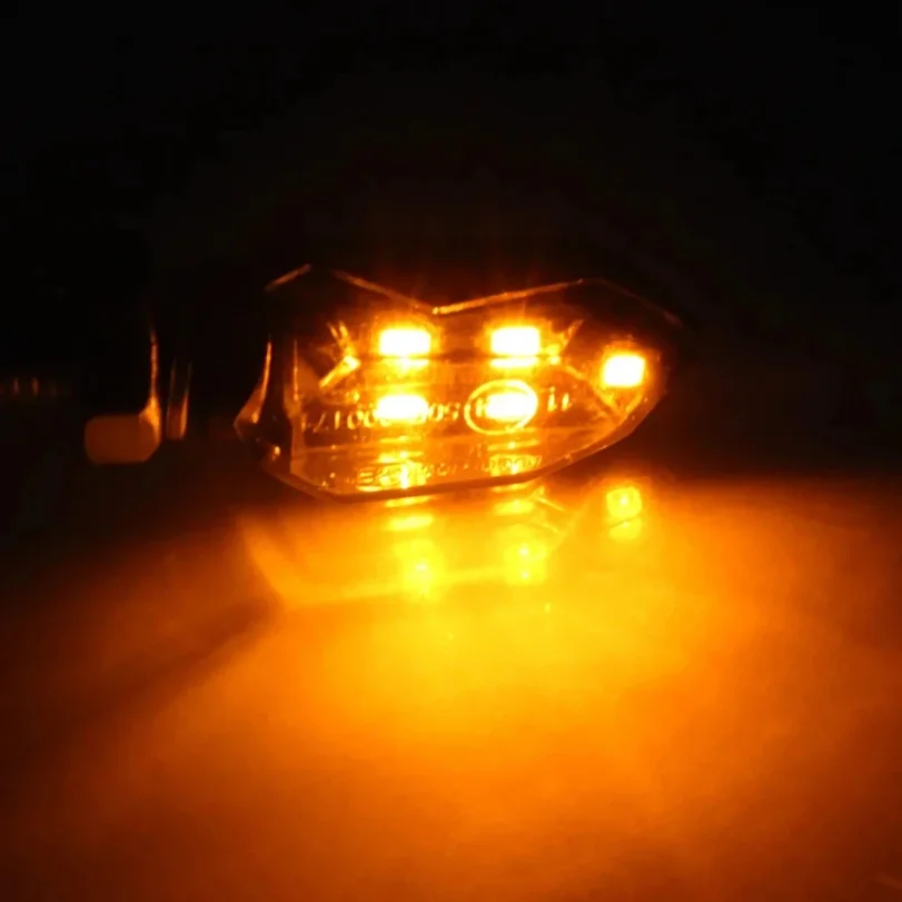 

LED Turn Signal Light Super Bright 2pcs Motorcycle Mini Universal Led Motorbike Lampe Amber Blinker LED Indicators Light