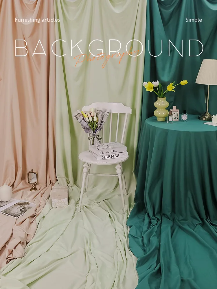 INS Photos Backdrops Green Screen Photography Accessories Live Video Production Photo Shoot Studio Room Wedding Background Cloth