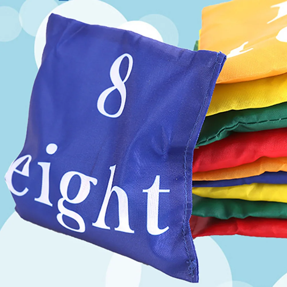 

10 Pcs Digital Sandbags Bean Bags Small Toy Indoor Outdoor Interactive Boys Girls Portable Toss Game Supplies Playthings