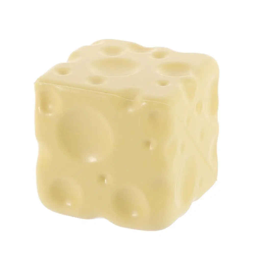 Shapeable Cheese Pinch Squishy Texture Non-Bounce Cheese Squeeze Fidget Anti-Stress ASMR Sensory Stress Birthday Gift