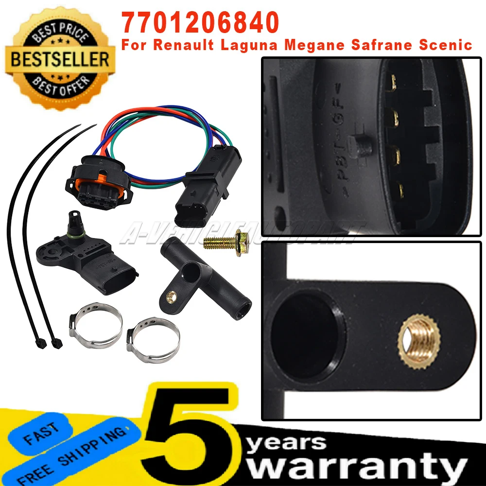 For Renault Laguna Megane Safrane Scenic 1 Set New 7701206840 Gas LPG System Service Pressure Sensor Kits car accessories