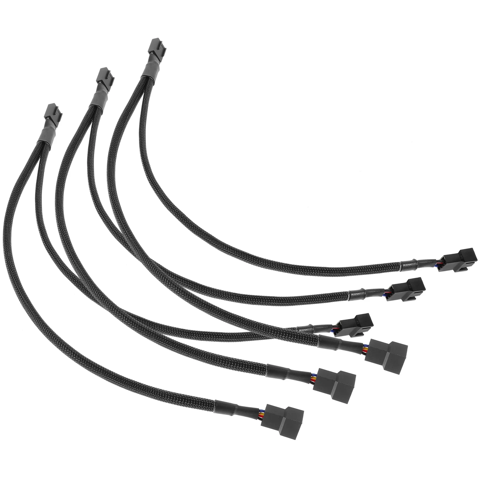 

3pcs 1 to 2 CPU Splitter Cable 30CM Black Motherboard Connector PVC Power Adapter For Computer Gaming Professional Use Heat