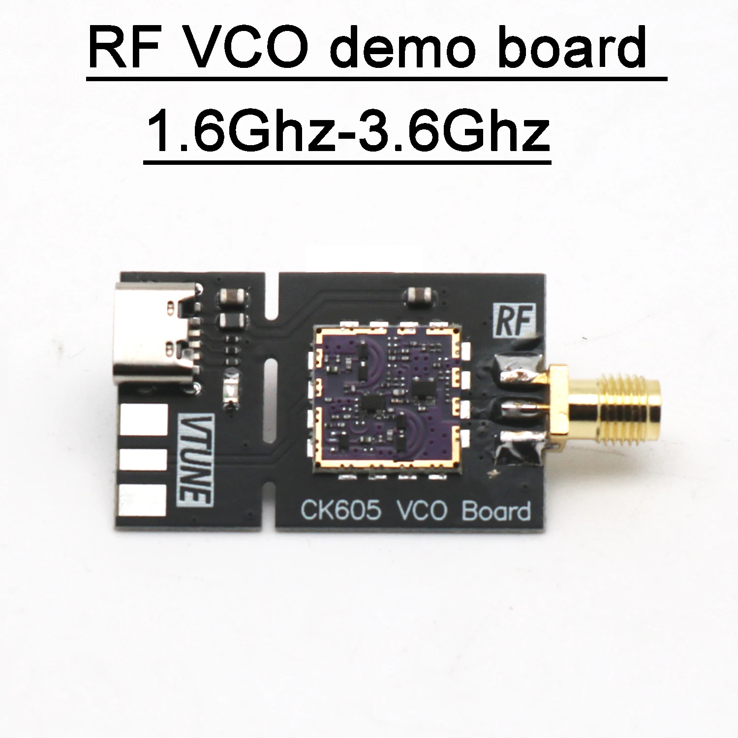 1.3G-3.6GHz RF VCO Demo Board Voltage Controlled Oscillator Signal Source FOR Radio Communication Modulation 1.5Ghz 2.4Ghz Wifi