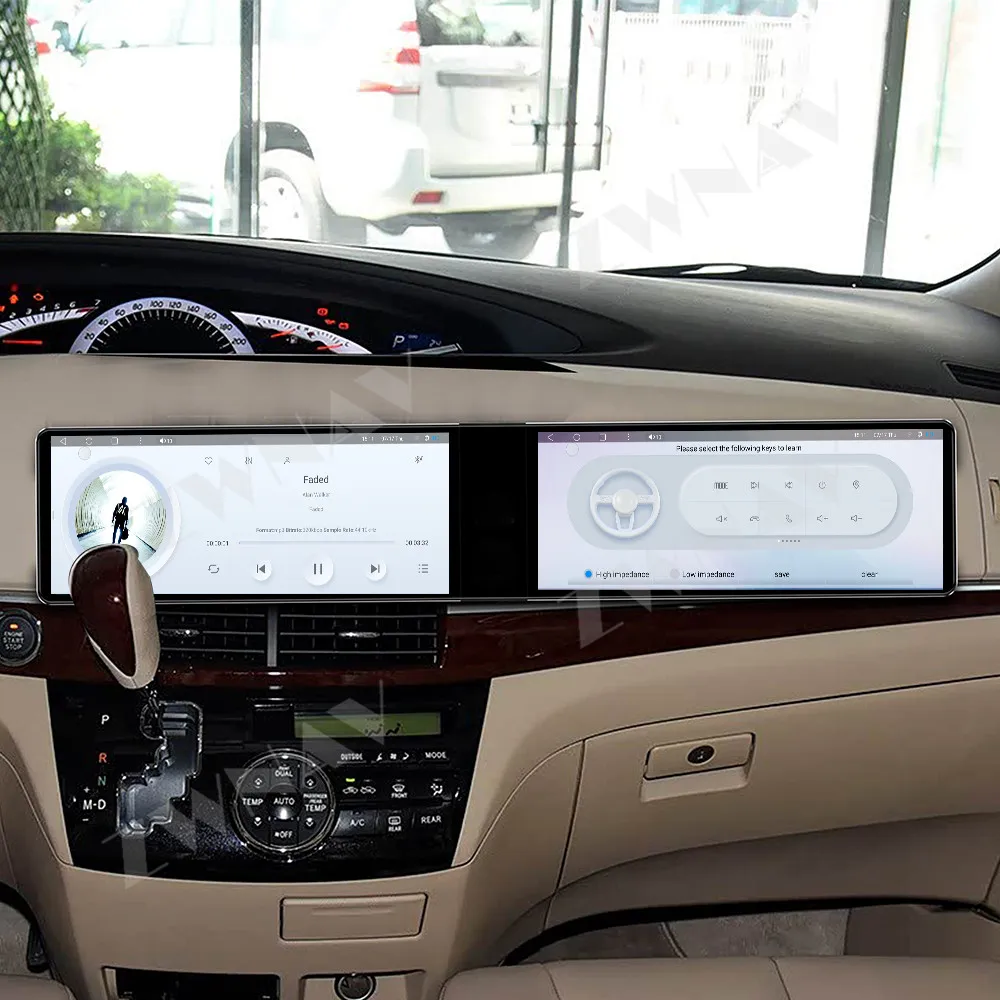 Para Toyota Previa / Estima 2006-2015, Player Multimídia para Carro com Tela Dupla HD de 12.3" Android 13, Acessórios para Interior de Carro