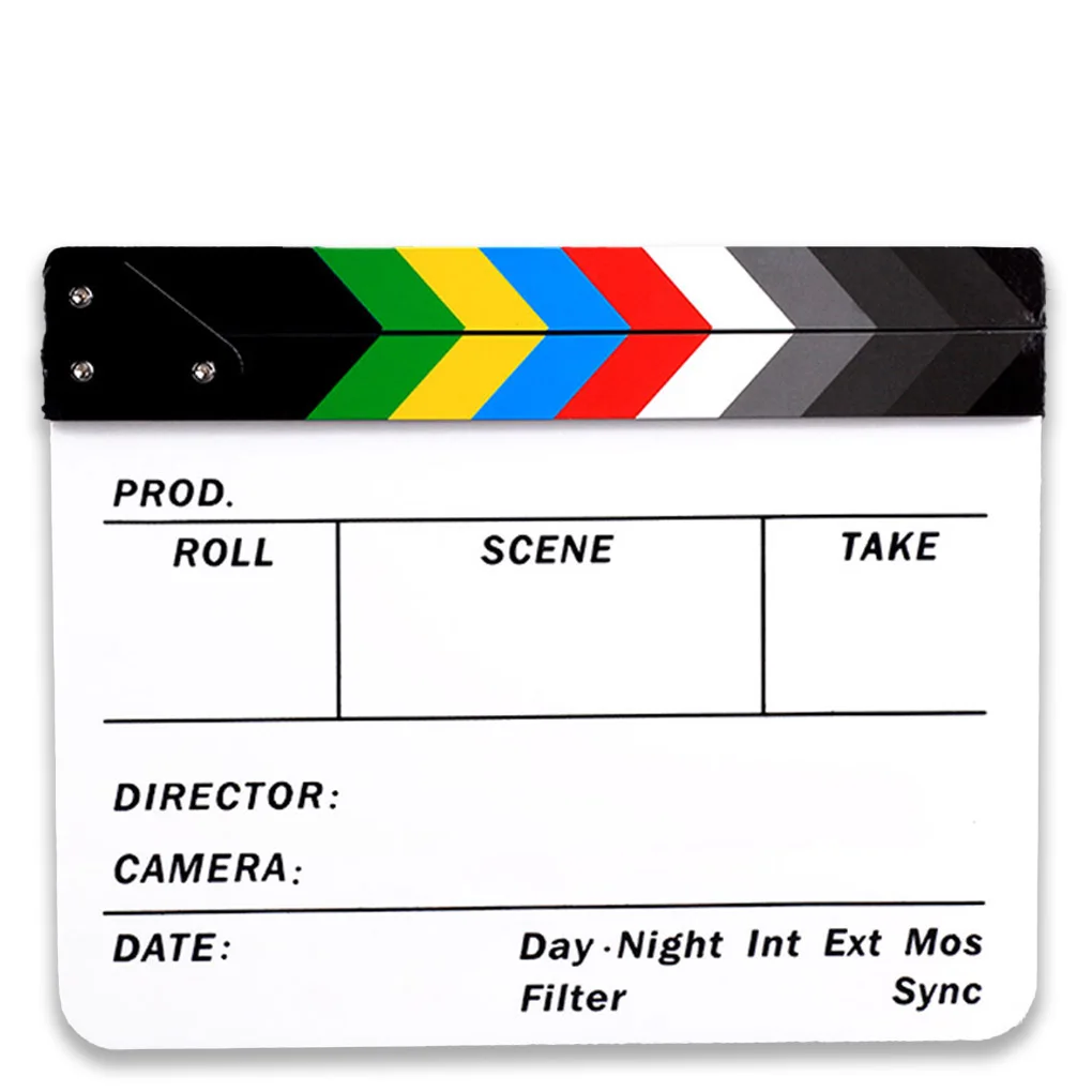 Vlog Recording Director Cinema Clapperboard Notice Clapper Board TV Movie Acrylic Film Scene Professional Photographic