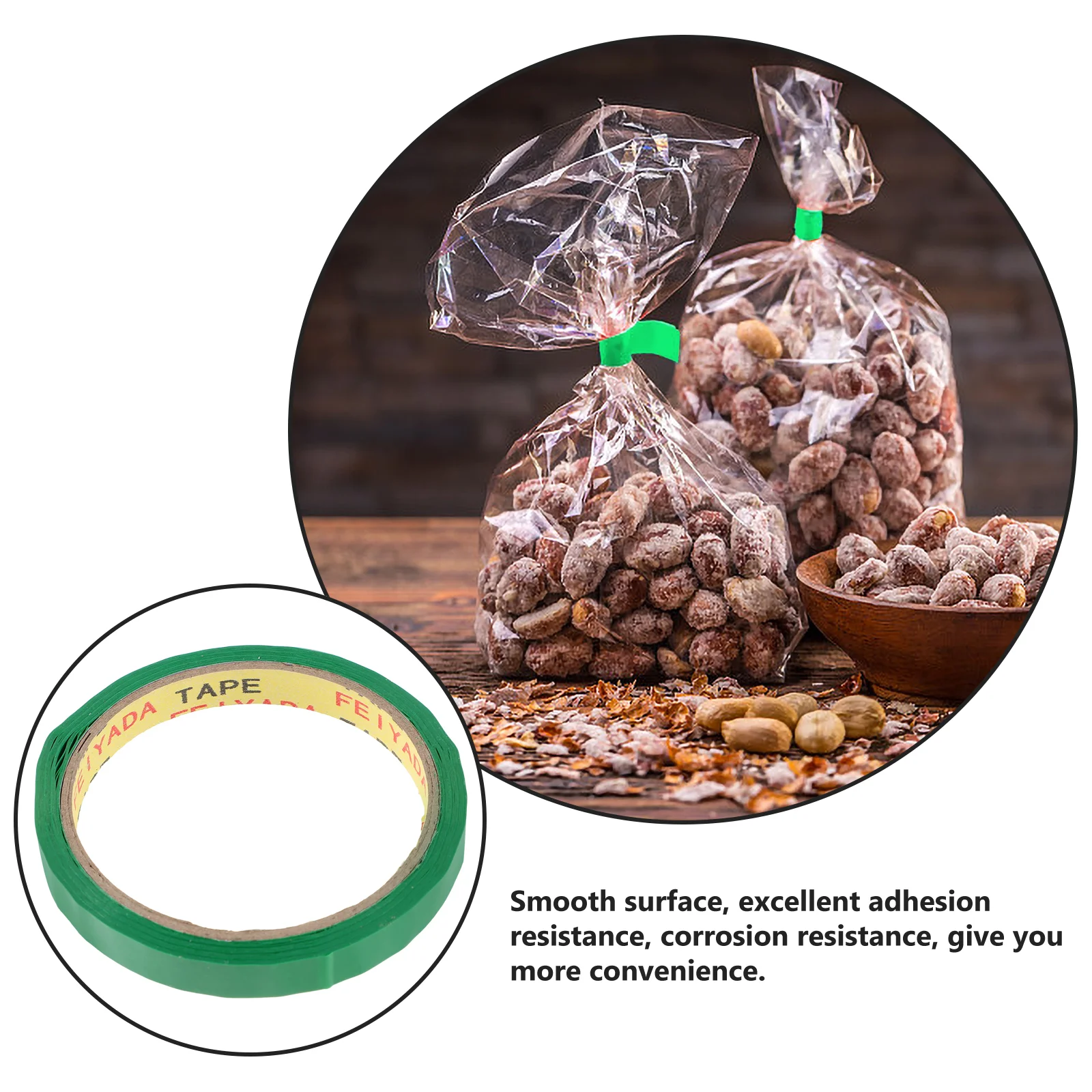 12 Pcs Packing Bag Tapes Pocket for Sealing Red Packaging Tying Refills