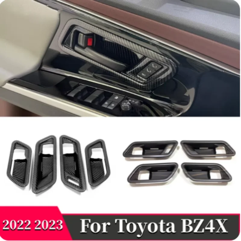 

For Toyota BZ4X EA10 2022 -2024 ABS Car Inner Door Handle Bowl Cover Trim Decoration Frame Sticker Car Accessories