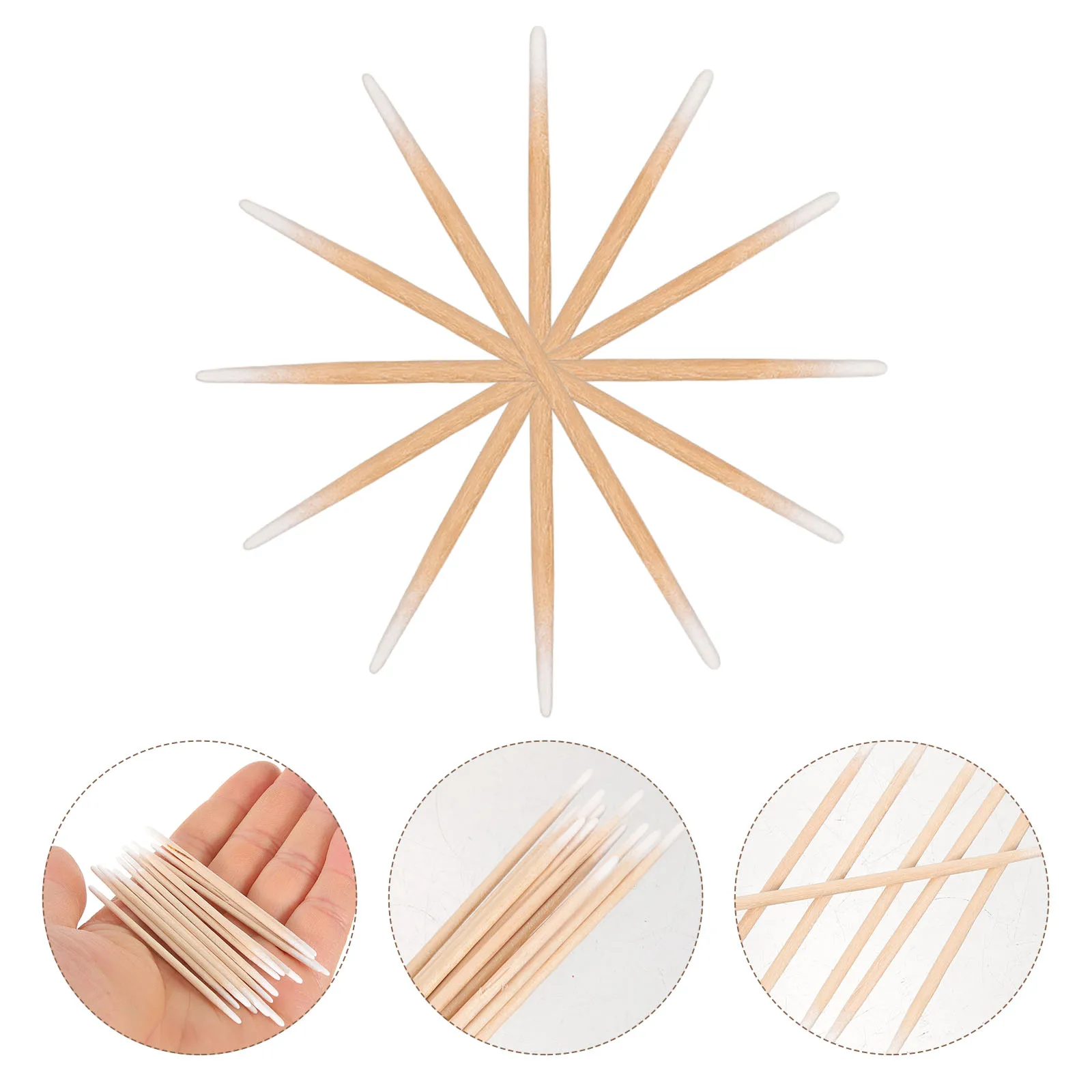 

8pcs Double Tip Pointed Swabs For Makeup Long Cuspidal Micro Applicator Brushes Strong Durable Handles High Absorption Beauty