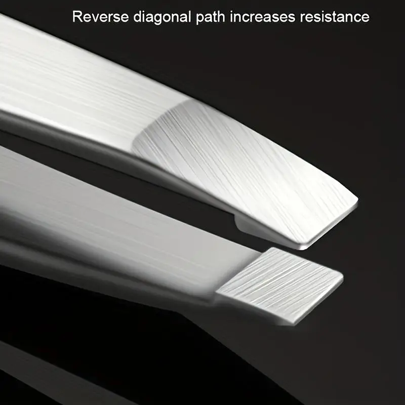 4PCS Multifunctional Tweezers Set Precision Eyebrow Hair Removal Splinter Ingrown Hair Tool with Storage Bag for Travel