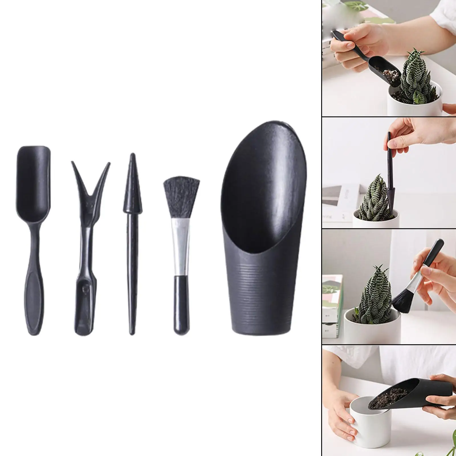 Succulent Hand Transplanting Tools Kit, 5 Pieces Easy to Wash Simple to Use