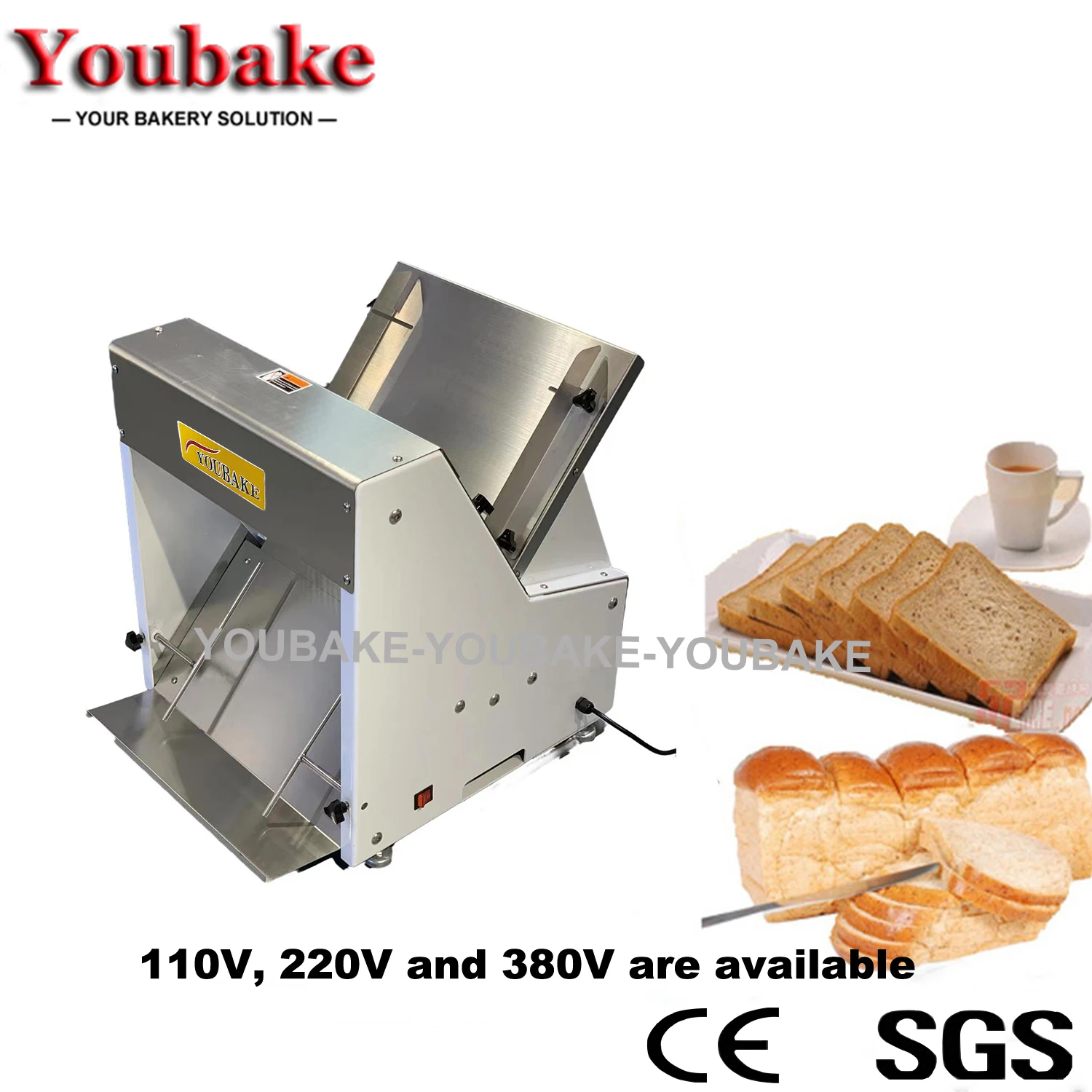 Professional Automatic Continuous Loaf Burger Toast Slicer Bread Cutter Toast Cutting Machine