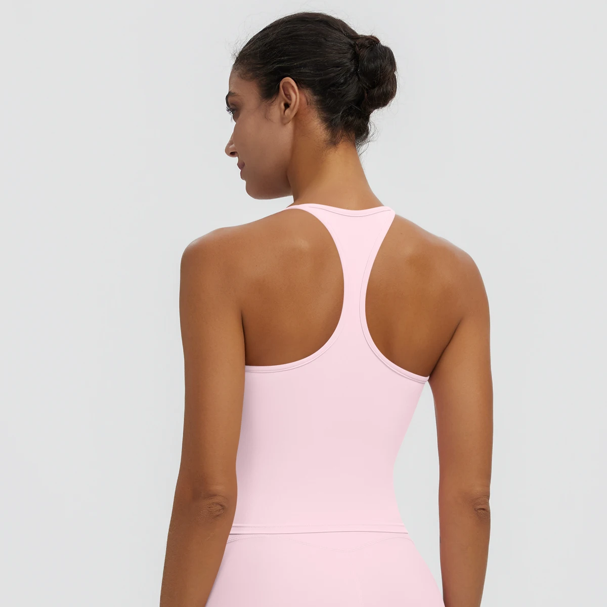 1PC Quick-Dry Breathable Yoga Vest for Woman Solid Color Gather I-shaped Vest Beautiful Back Shock-absorbing Running Yoga Top