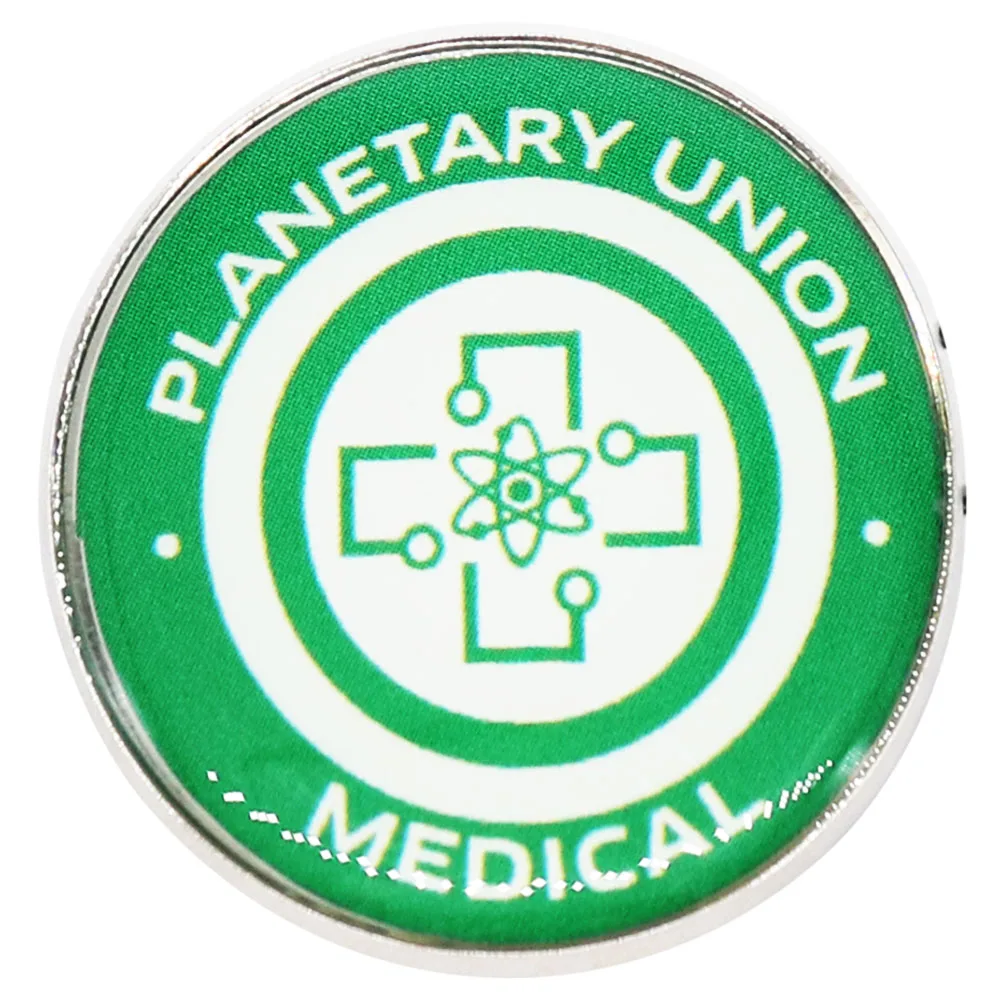 Planetary Union Medical-Logo Button Lapel Pin Sci-Fi Comedy The Orville Brooch