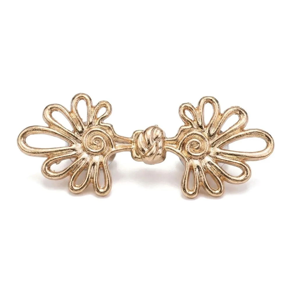 Beautiful Retro Adjustable Waist Tightener Removable Traditional Detachable Waist Clips No Sewing Gold Tighten Waist Button Coat
