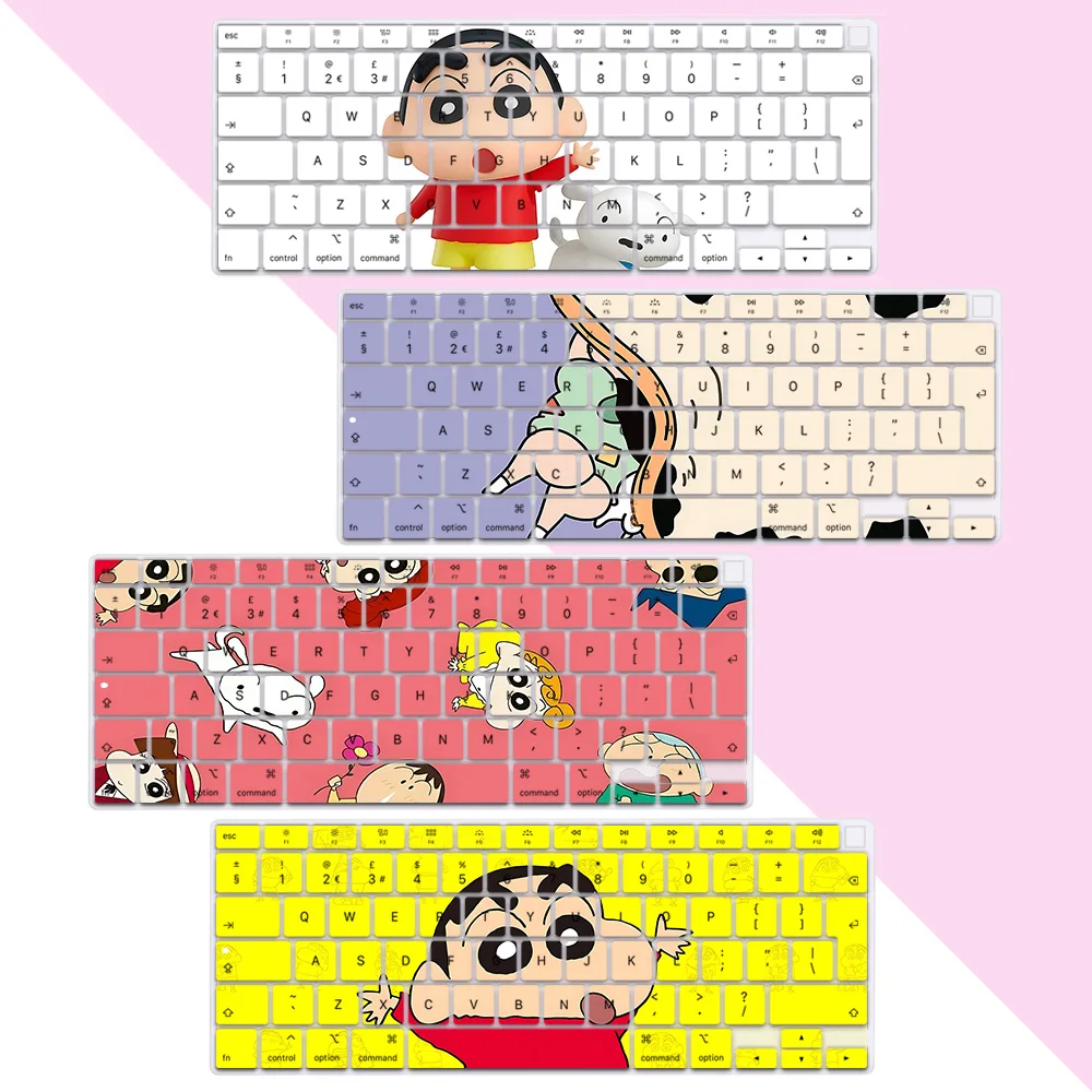 

Crayon Shin-chans EU Layout Color Print Soft Silicone Keyboard Cover For Macbook 2020 Air A2179 A2337
