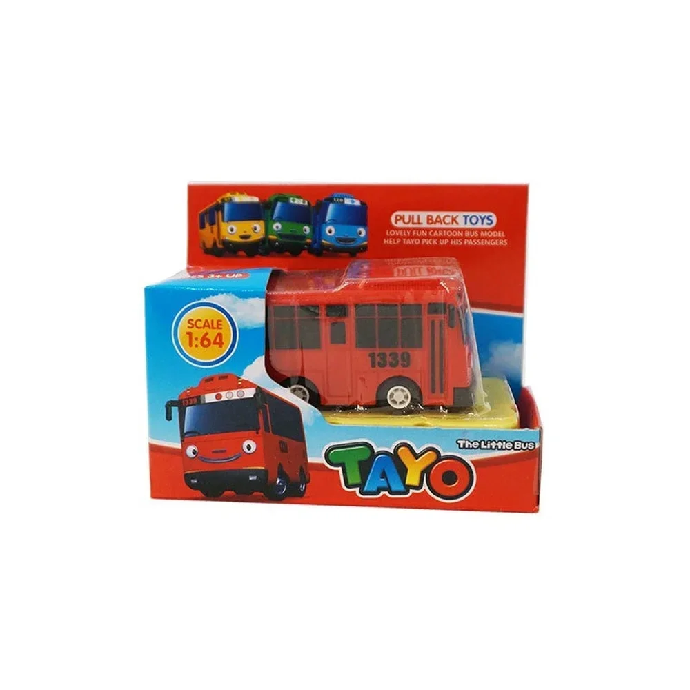 Cartoon TAYO Bus Kids Toys Mini Pull Back Car Korean Anime Model Bus Toy Play Vehicles Educational Toys for Children Boys Gifts