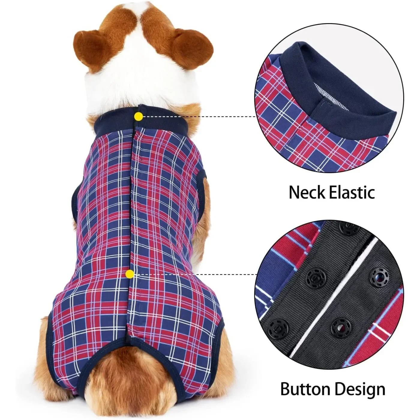 Dog Recovery Suit Post-Operative Vest Pet After Surgery Abdominal Wound Puppy Surgical Clothes Puppy Summer Clothes