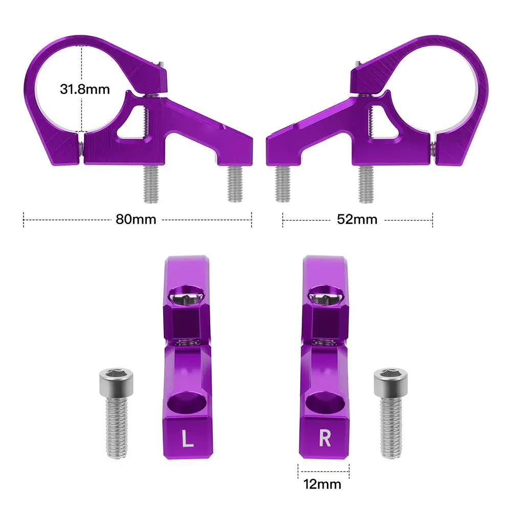1 Pair Mountain Bike Split-Type Stems Aluminum Alloy Dual Crown Forks Direct Mount Stem For DH Bicycle 31.8mm Handlebar Part