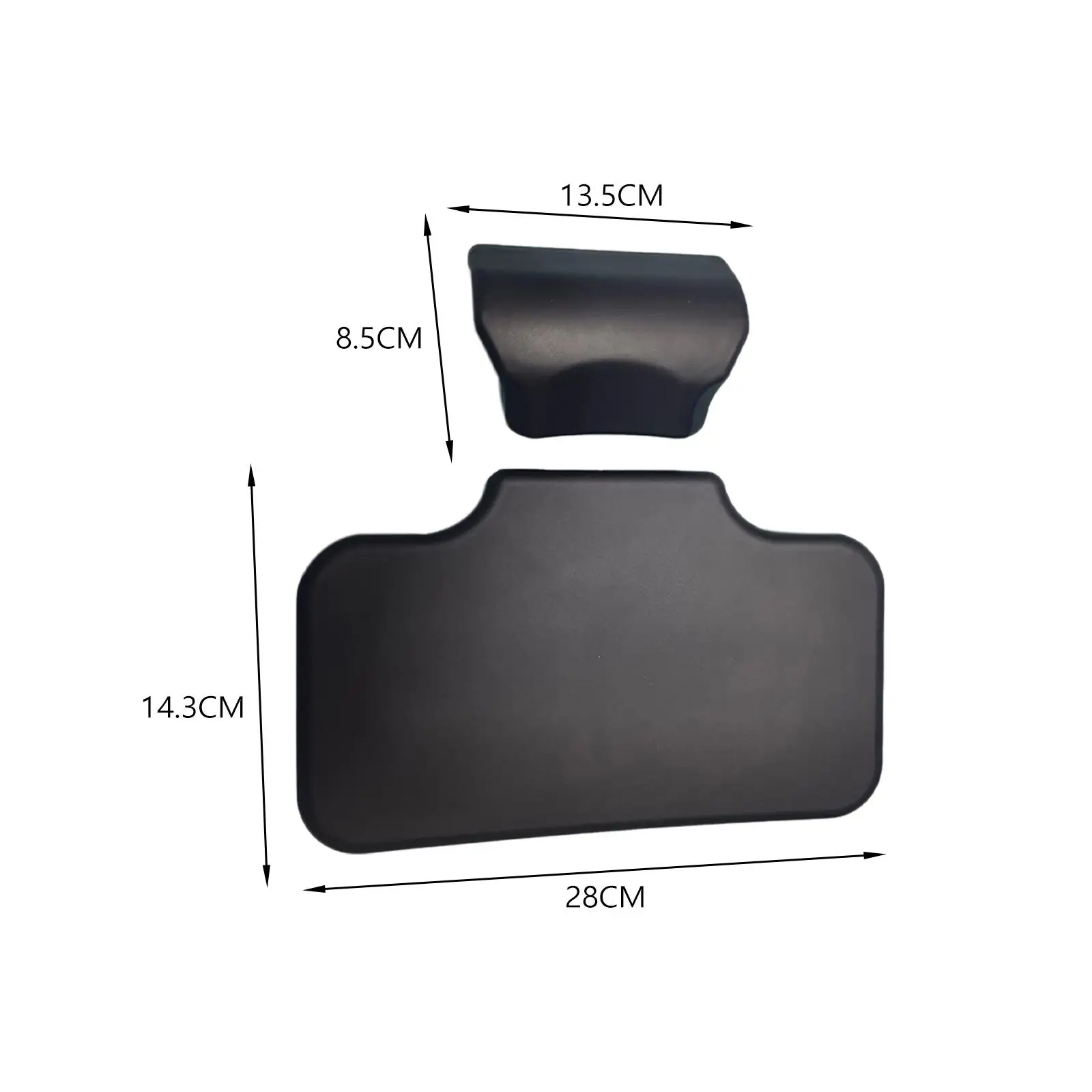 Motorrad-Rückenkissen, Beifahrer-Rückenlehnenpolster, schwarzes Zubehör mit Doppelt