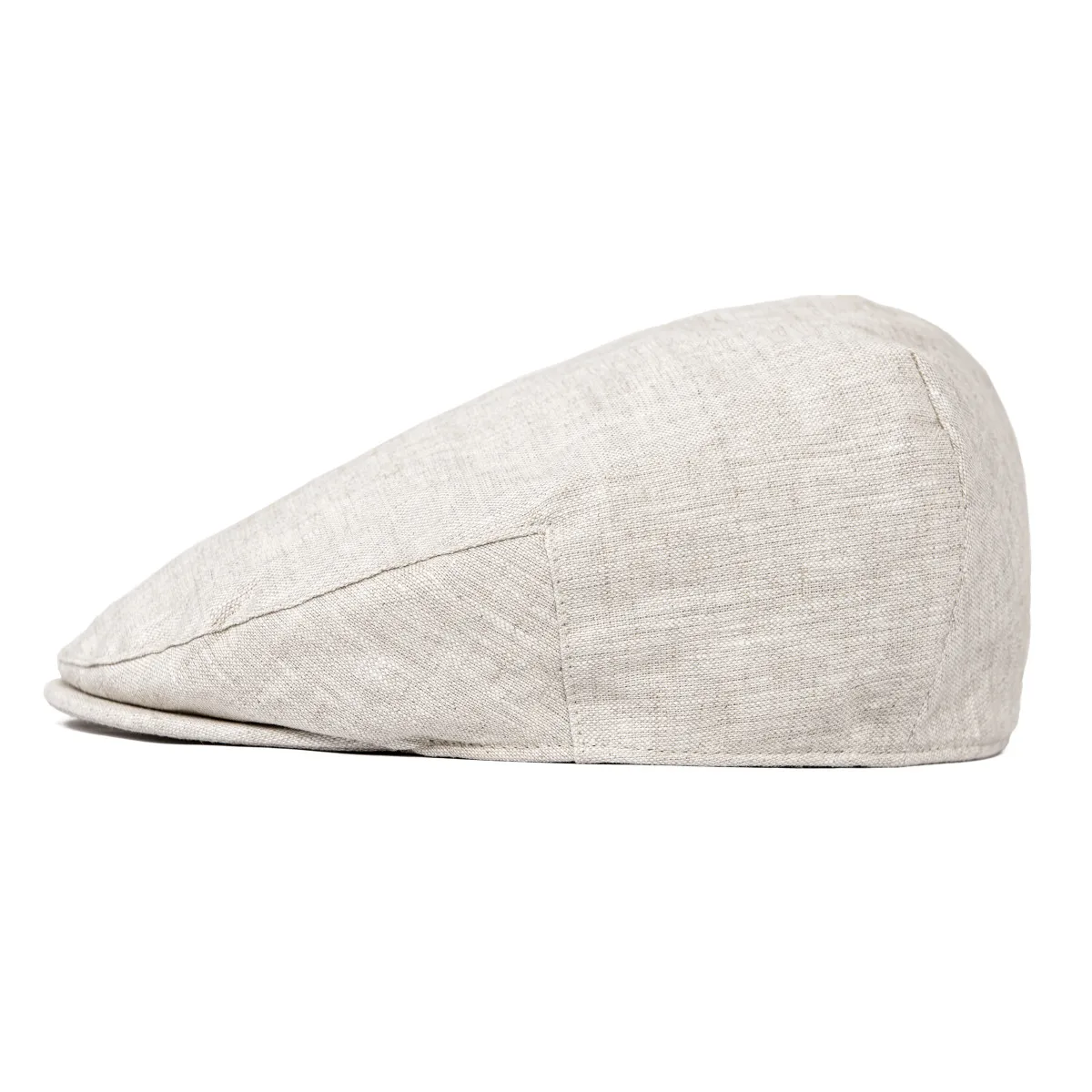 BOTVELA Linen Flat Cap for Men Women Herringbone Linen Newsboy Cap Lightweight Driver Ivy Hat Bakerboy Hat Summer Boina for Male