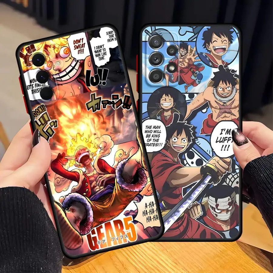Funda trasera de teléfono para Samsung Galaxy A70 A50 A13 A30 A12 A14 A06 A15 A16 A05 Note 20 Ultra 10+ 9 8 One Piece Cool Comic