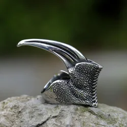 NEW Men's 316L stainless-steel rings unique hiphop cross Skull Ring intage Punk Fashion Jewelry Gifts free shipping