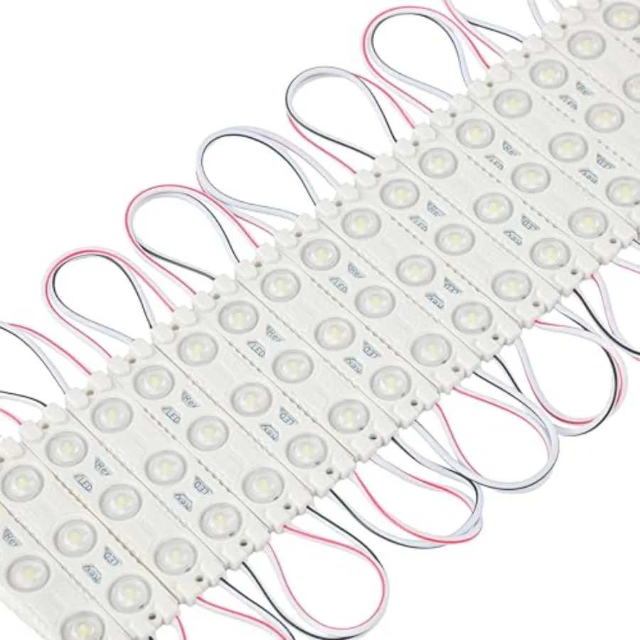 

Суперяркие светодиодные модули 2835 3 LED (200 шт.) для рекламных вывесок и декоративного освещения, водонепроницаемые, с клейкой лентой на обратной стороне