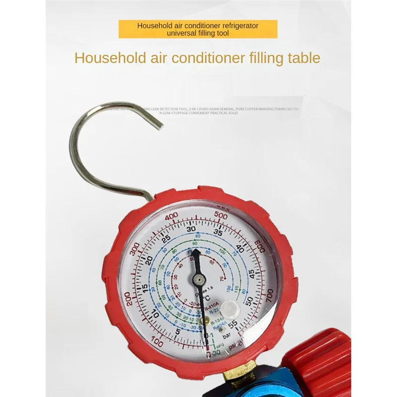 Manomètre de réfrigérant A27R-800PSI, manomètre de pression de climatisation pour R410A R22 R134A R404A