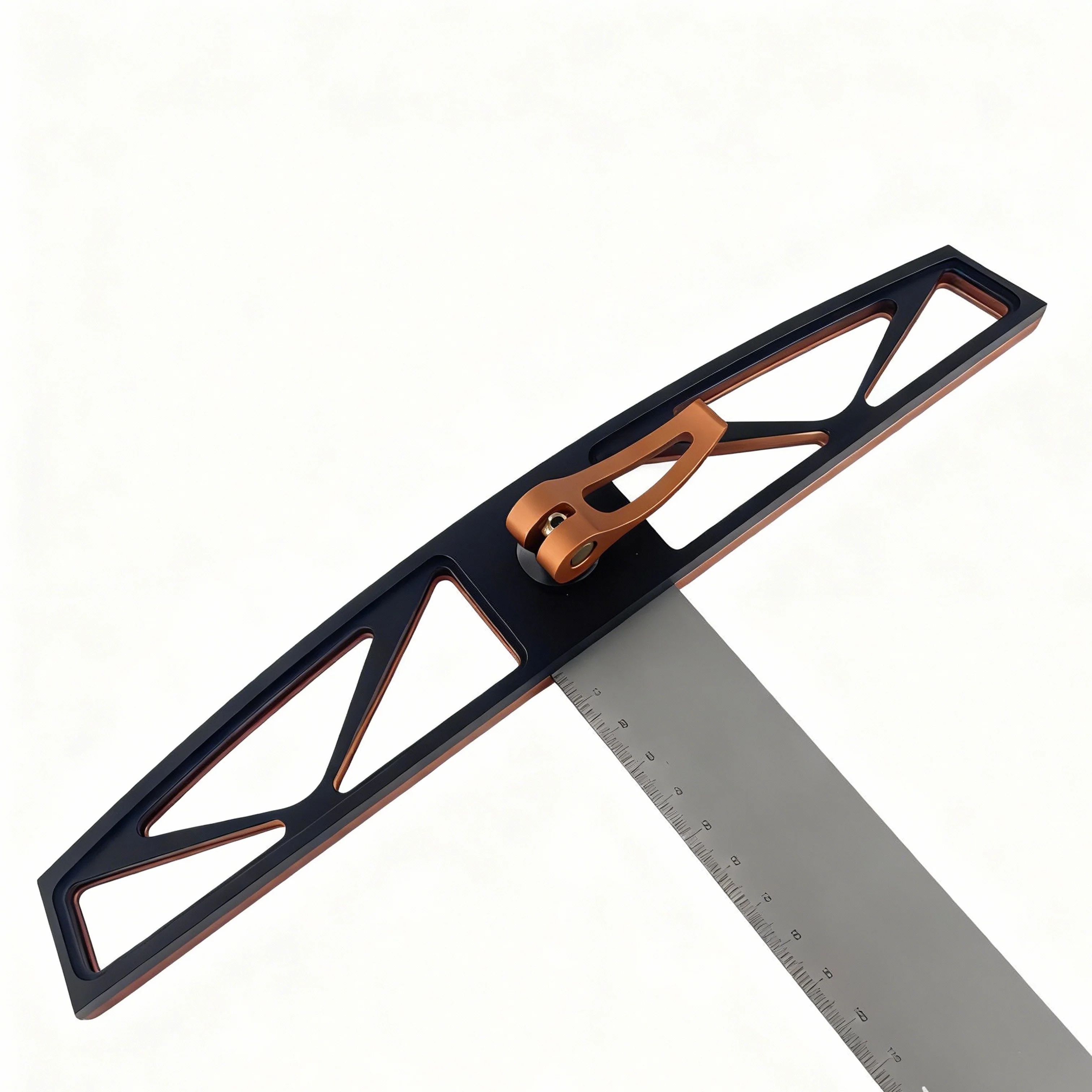 Woodworking Tool T-square Ruler - High Precision, Angle Adjustable, for Carpentry, DIY, Marking. Clear Scale, Anti-rust