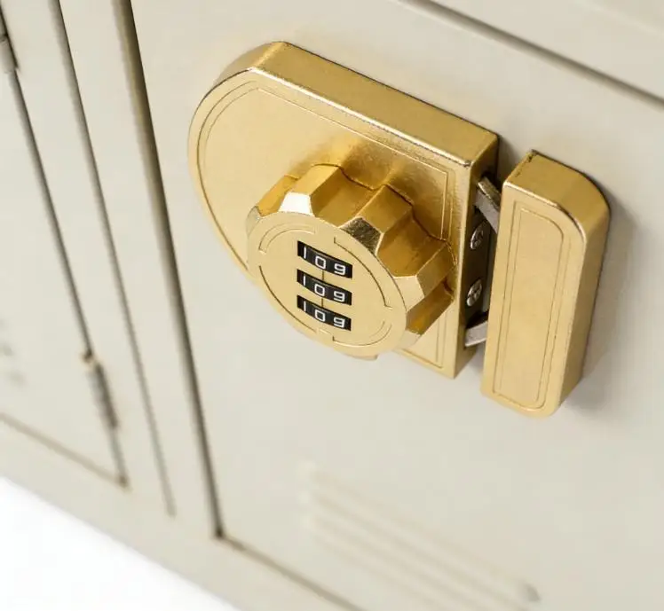 Password Lock for Sliding Door For Drawer No Drill Installation Zinc Alloy Lock with Rotary Mechanism and Glow