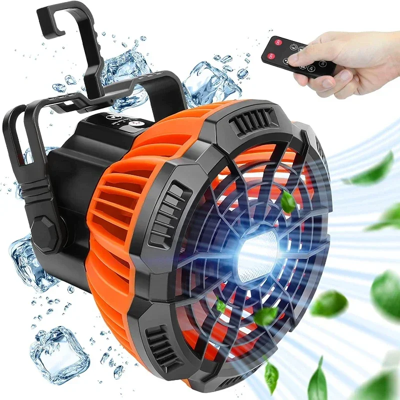 

Factory Direct Salesoutdoor Camping Fan With LED Light Portable Fan For Camping