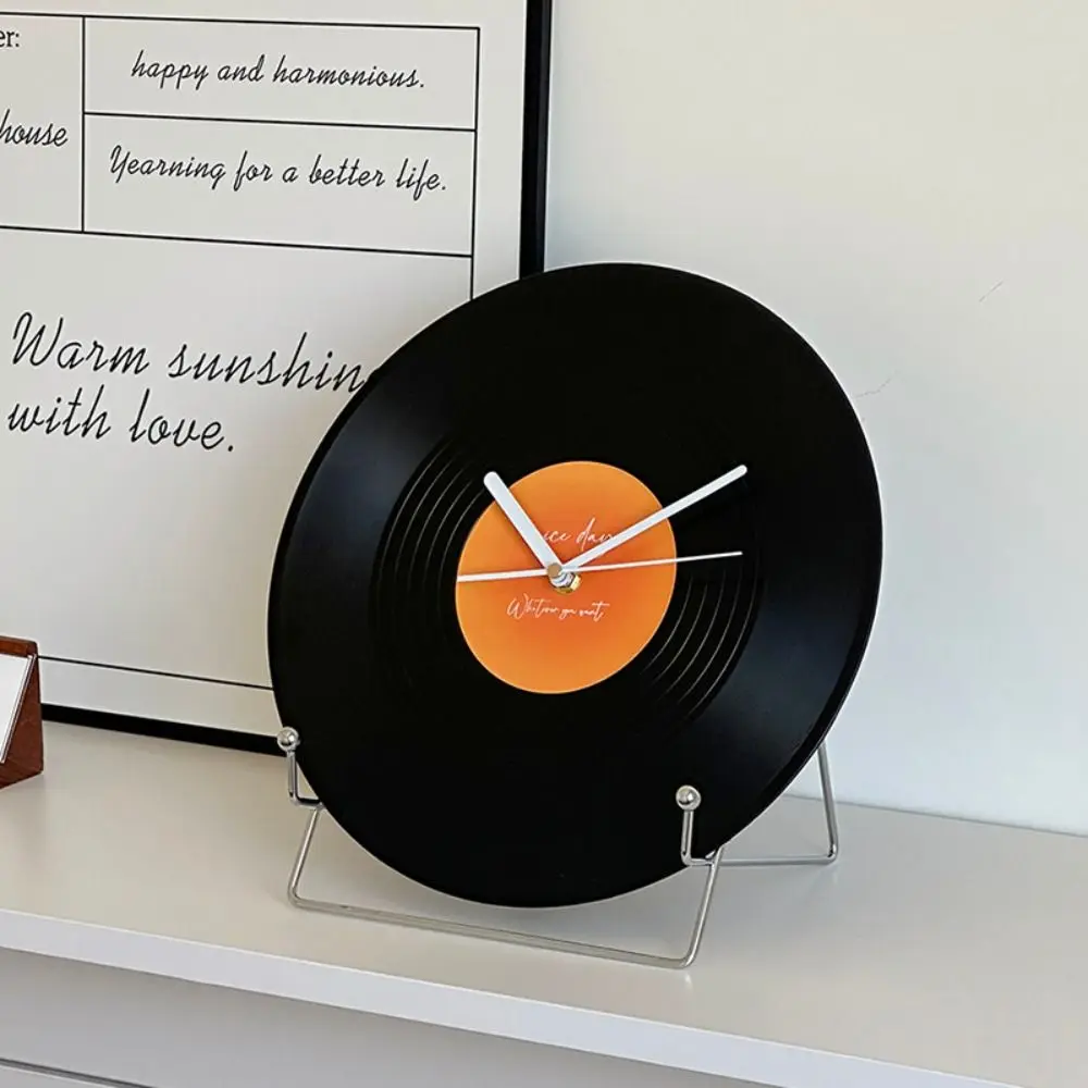 Nuevo reloj de pared con disco de vinilo de puesta de sol, adorno de alta gama, mecanismo silencioso, reloj de pared DIY, barra de reloj de pared decorativa minimalista