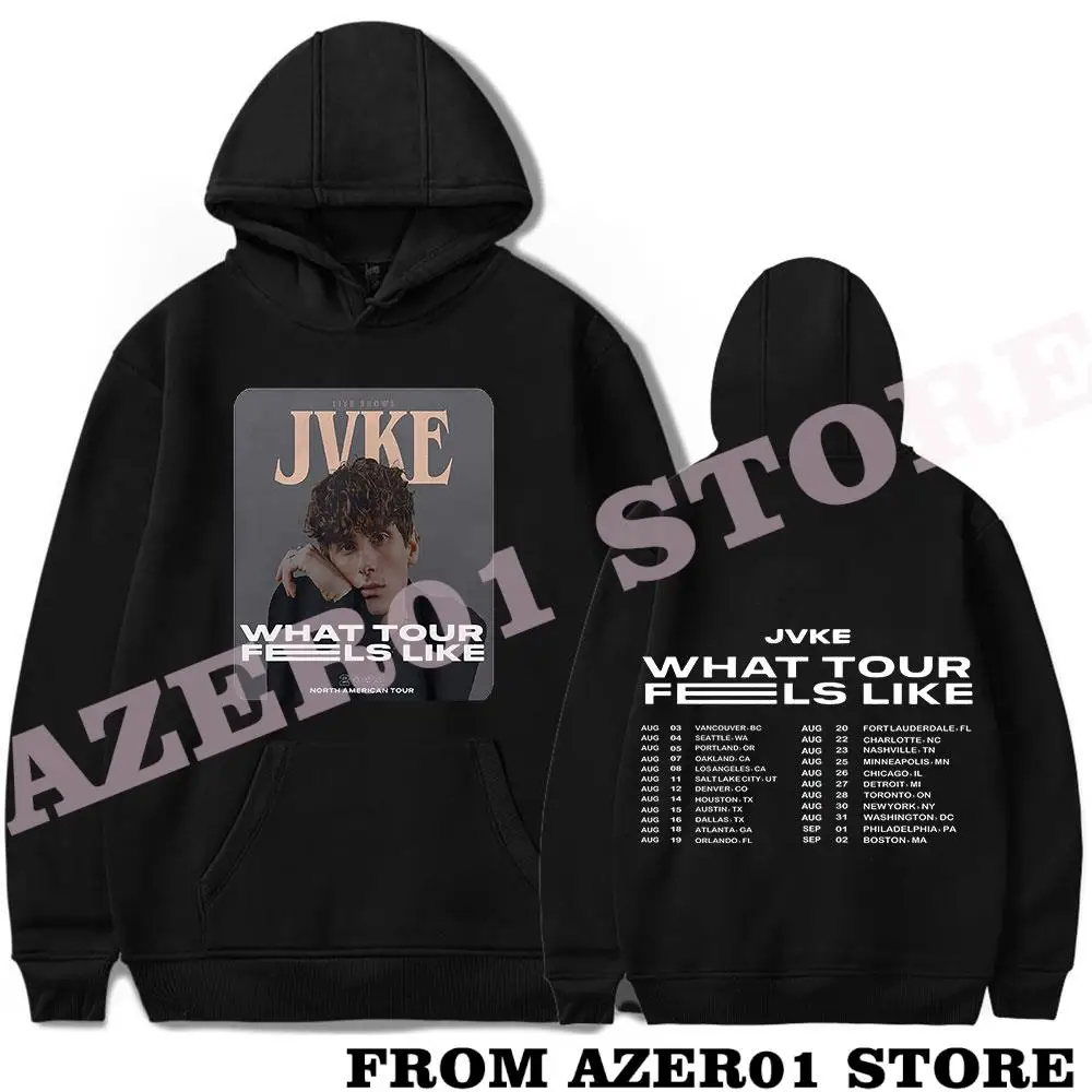 

JVKE Tour Merch What Tour Feels Like Hoodies Winter Men/Women Hooded Sweet Streetwear LongSleeve New Logo Sweatshirt