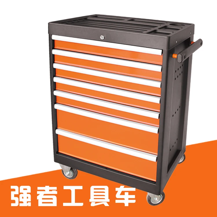 Heavy duty auto repair drawer type multi-functional push parts cart Iron tool cabinet Mobile hardware toolbox