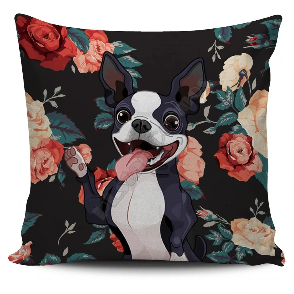 

Boston Terrier Trick Pillow Cover 3D All Over Printed Pillowcases Throw Pillow Cover Home Decoration 12 Style