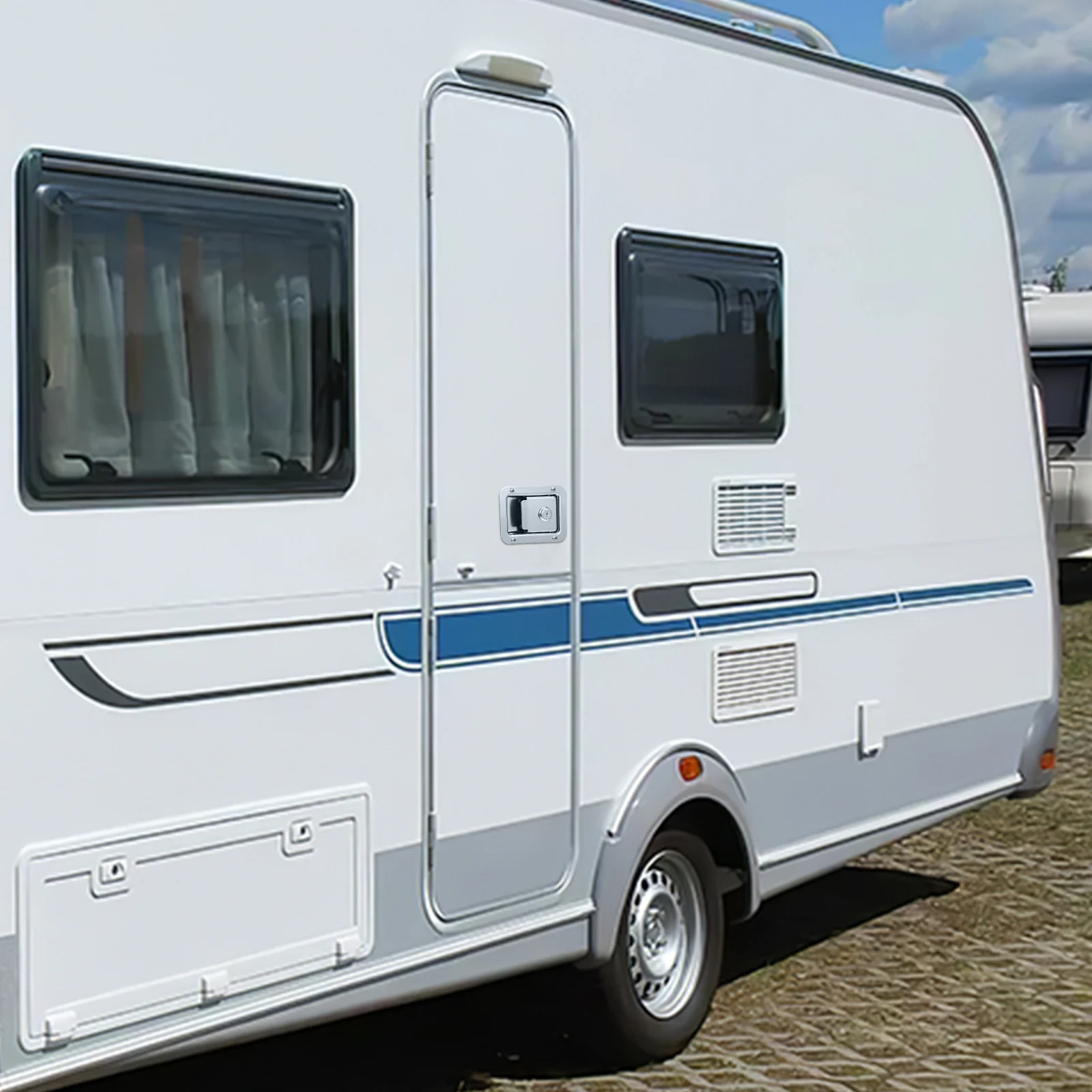 

Stainless Steel Heavy Duty Paddle Handle Lock Replacement for Toolbox Door Latch Locking Latch Durable for Mechanic Trucks