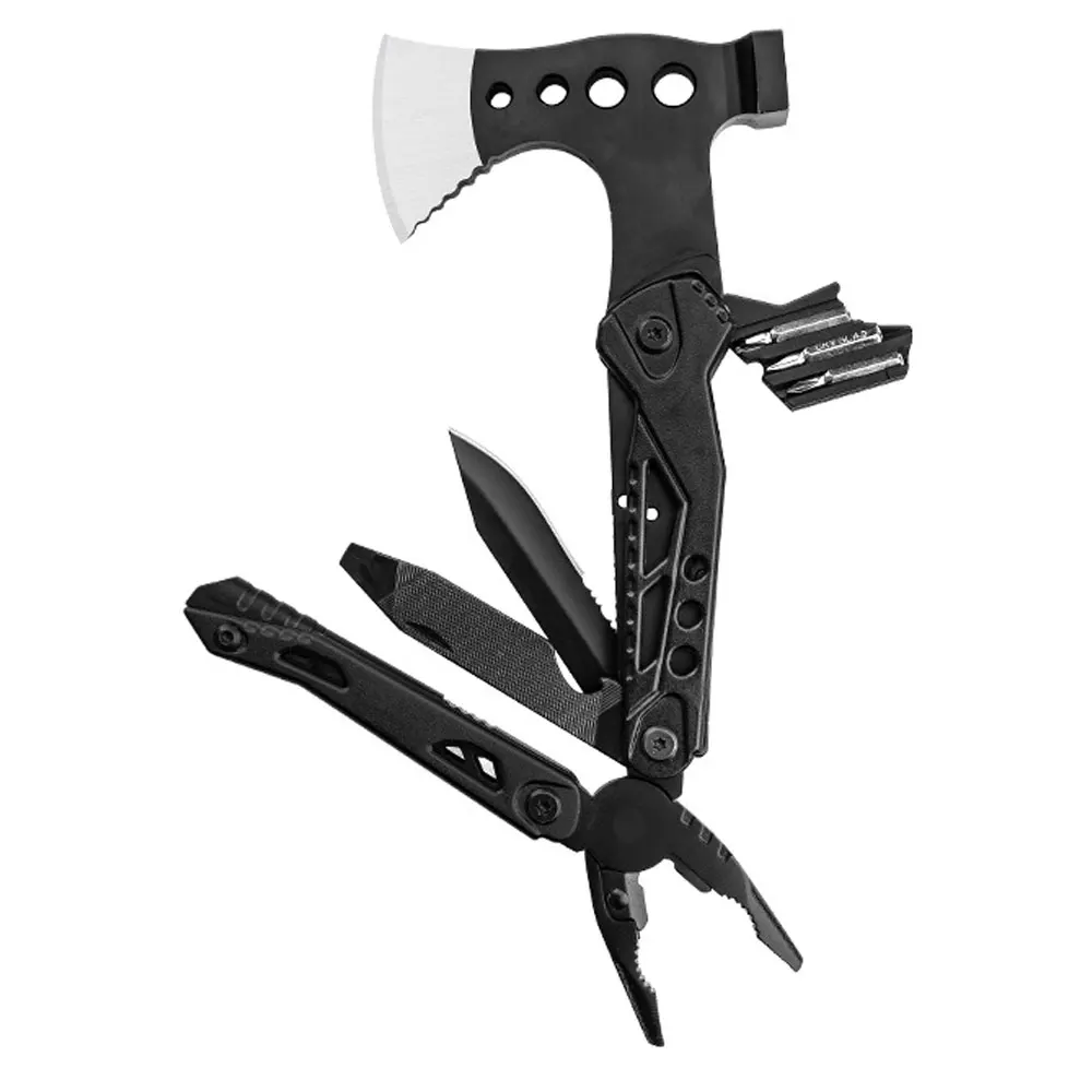 

Multifunctional Axe Survival Axe Portable Fold Pliers Pocket Knife Pliers MultiTool Camping Ax Hammer Outdoor Escape Tool