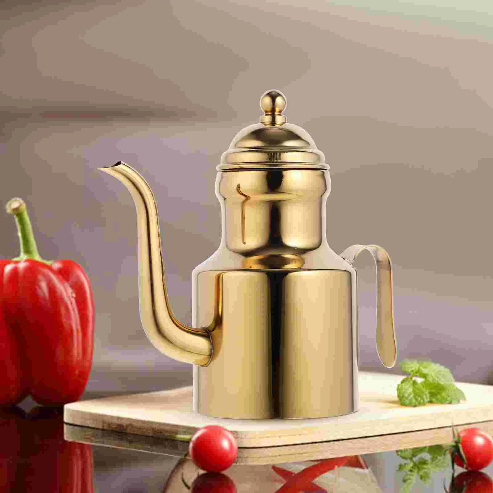 

Stainless Steel Oil Pot Can 750 Pan Coffee Flavour Syrup Cup Bottle Kitchen Separator Must Haves Container Storage for