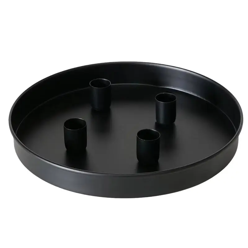 ABLQ Ronde lade met 4 magnetische kaarsenstandaards Beweegbare kaarsenhouder Decoratieve kandelaarhouder voor thuisdesktopdecoratie