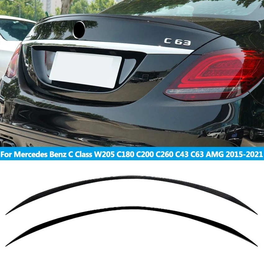 

AMG Sedan Rear Trunk Lid Spoiler Wing Splitter Lip Kit For Mercedes Benz C Class W205 C180 C200 C260 C43 C63 AMG 2015-2021