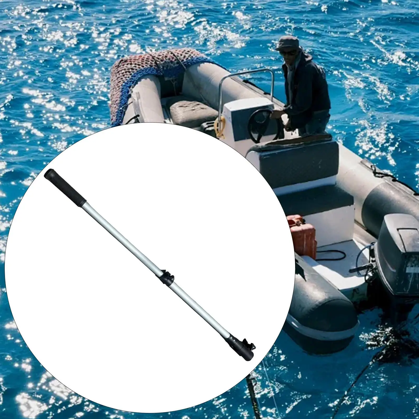

Trolling Motor Tiller Extension Handle 61 cm-100 cm Practical Sturdy Adjustable Easy to Install Ergonomic Grip for