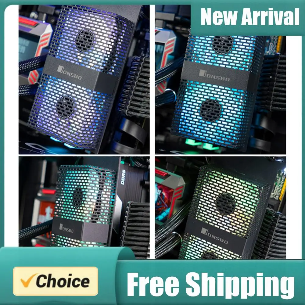 Radiador de Refrigeración para Memoria de PC, 4 Pines PWM, Dos Ventiladores 5020 de 3600 RPM, Ventilador de Refrigeración RAM de 5V 3 Pines ARGB, Radiador RAM para Refrigeración DDR4 DDR5