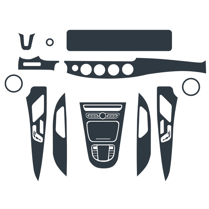 

TPU for Benz Mercedes CLS CLS300 CLS350 Transparent Protect Film Car Interior Sticker Central Control Panel Gear Door Air Panel